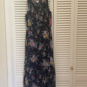 Merona Navy Floral Maxi Dress